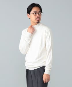 シルク モックネック ニット