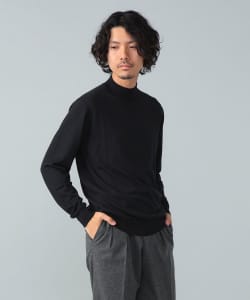 シルク モックネック ニット