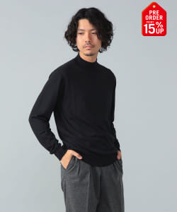 【+15%ポイントUP】シルク モックネック ニット