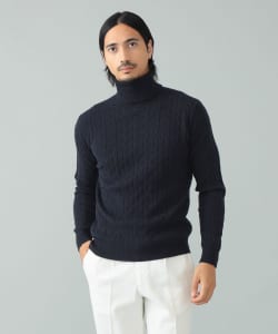 【別注】FILIPPO DE LAURENTIIS / 12ゲージ ウールカシミヤ タートルネック ニット
