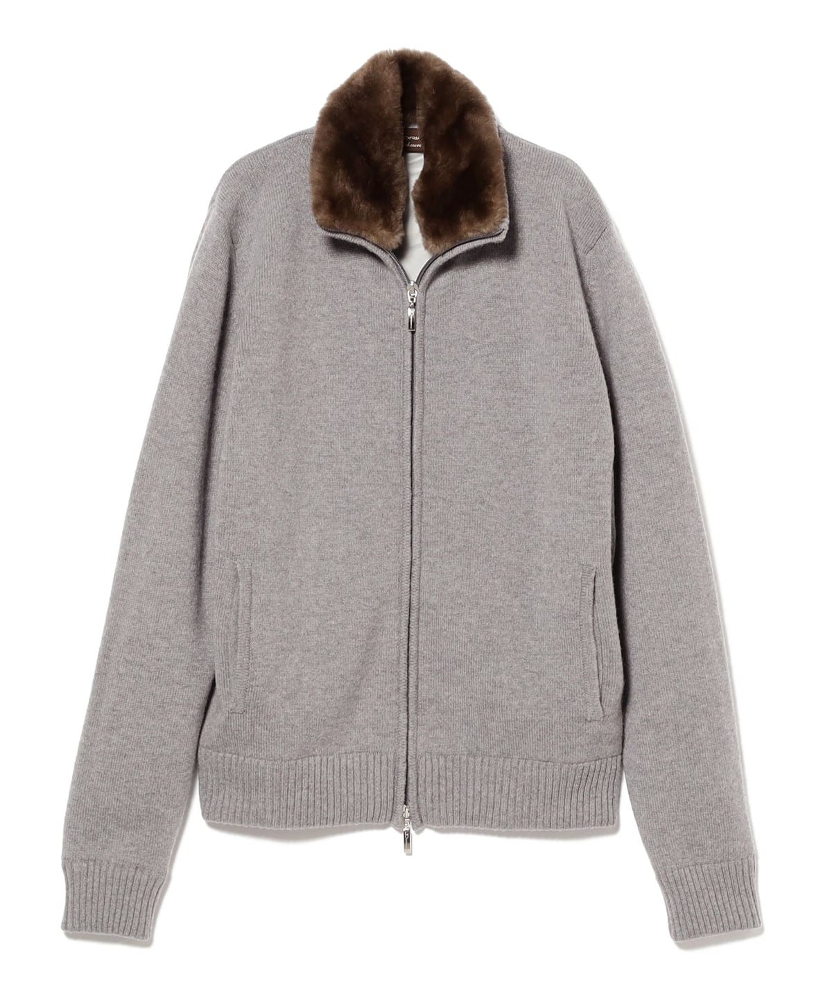 Doriani / ウールカシミヤ ジップアップブルゾン トップス MEN GREY/24082 50