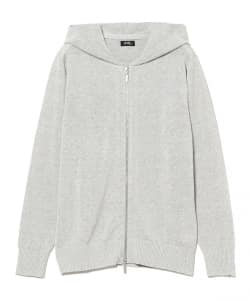 リネンコットン ジップアップ フーディー