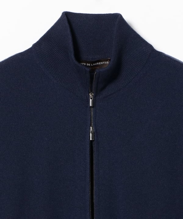 FILIPPO DE LAURENTIIS / 12ゲージ ウールカシミヤ フルジップ ニット