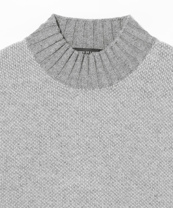 FILIPPO DE LAURENTIIS / ウールカシミヤ 7ゲージ モックネックニット