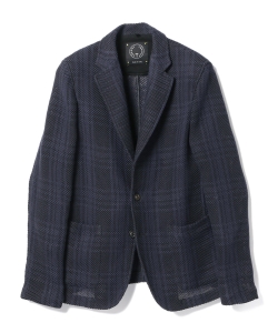 ▲T-JACKET / メッシュ オーバーペーン 2ボタンジャケット