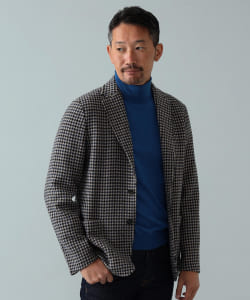 T-JACKET × Brilla per il gusto / 別注 ウールナイロン カラー ハウンドトゥース ジャケット
