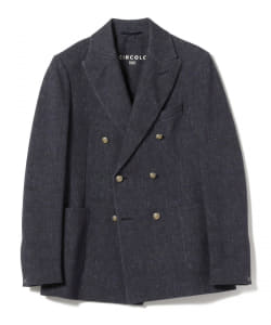 CIRCOLO1901 × Brilla per il gusto / 別注 ジャージ インディゴ ダブルブレスト ジャケット