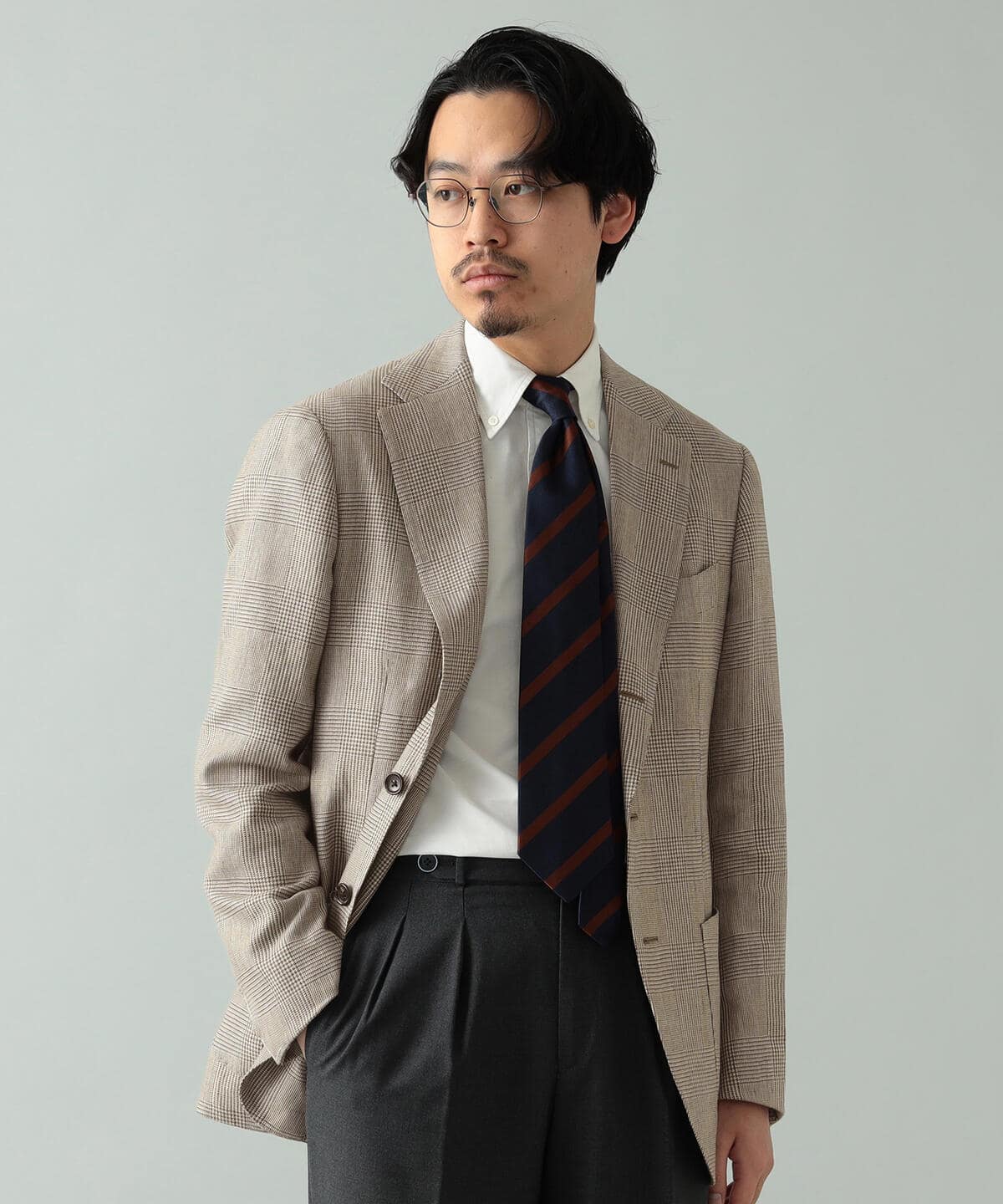 Brilla per il gusto / Ermenegildo Zegna リネンウール グレンチェック