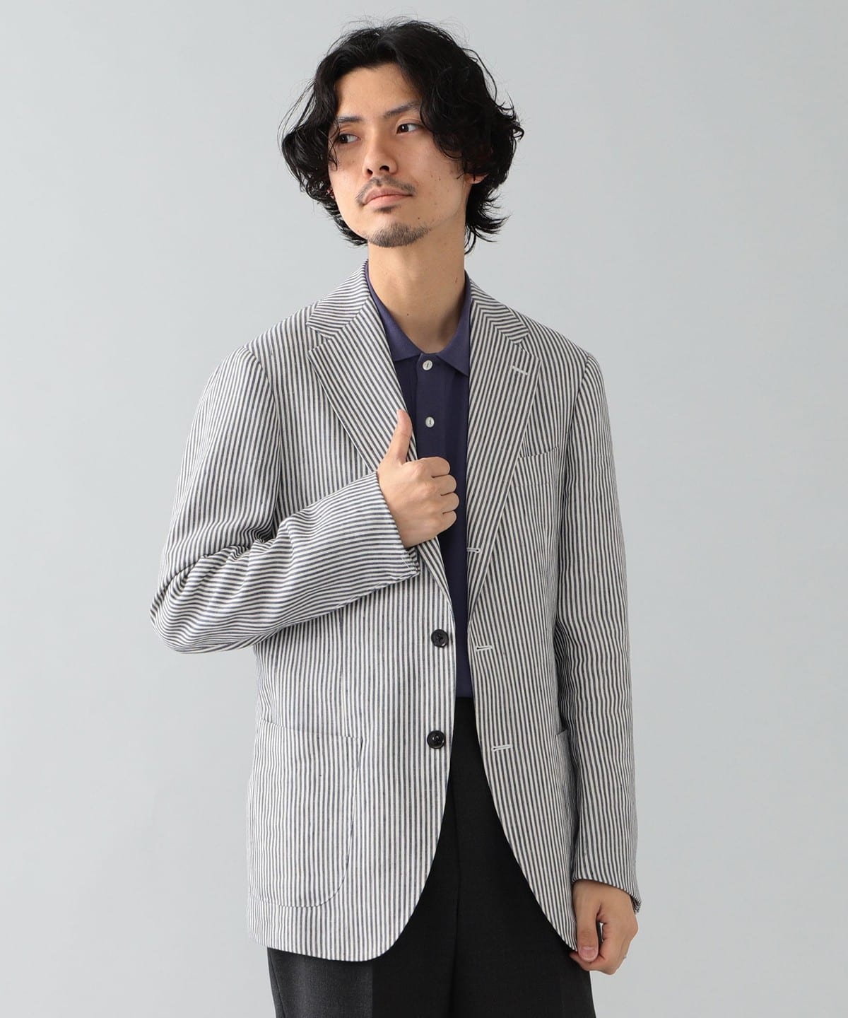 22aw ~ 23ss ブリッラペルイルグスト ストライプ ジャケット 4848 