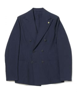 ▲GIANNETTO × Brilla per il gusto / 別注 シアサッカー ダブルブレスト ジャケット