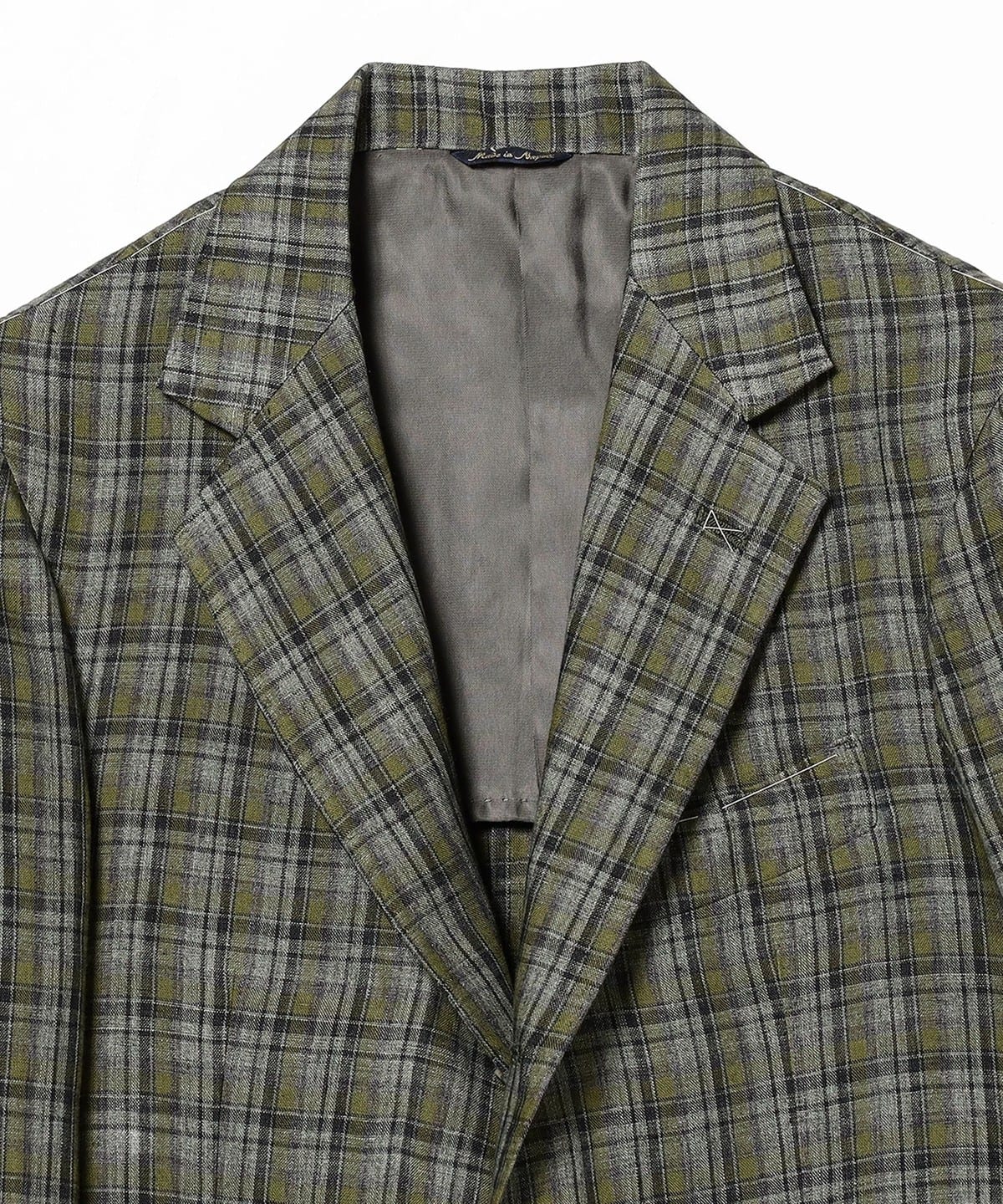 gabo テーラードジャケット　ブラウン グレンプレイド春夏　SIZE 42 gabo テーラードジャケット ブラウン グレンプレイド春夏 SIZE 42