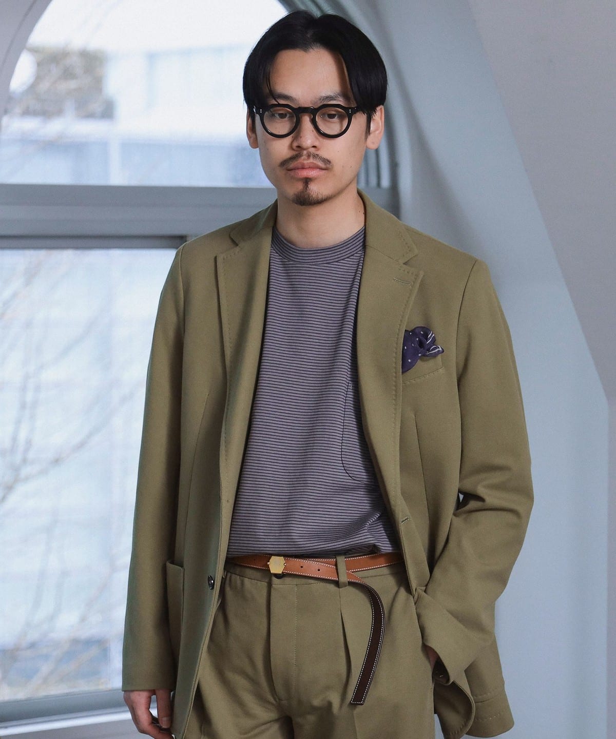 CIRCOLO Brilla per il gusto 別注 ジャケット 48 Brilla per il gusto ブルーウィンドウペーンジャケット48 – AZZURRO