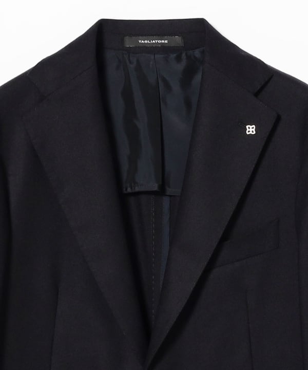 <美品>TAGLIATORE × ブリッラ ネイビー ウール ジャケット 42 Brilla per il gusto（ブリッラ ペル イル グスト）【別注