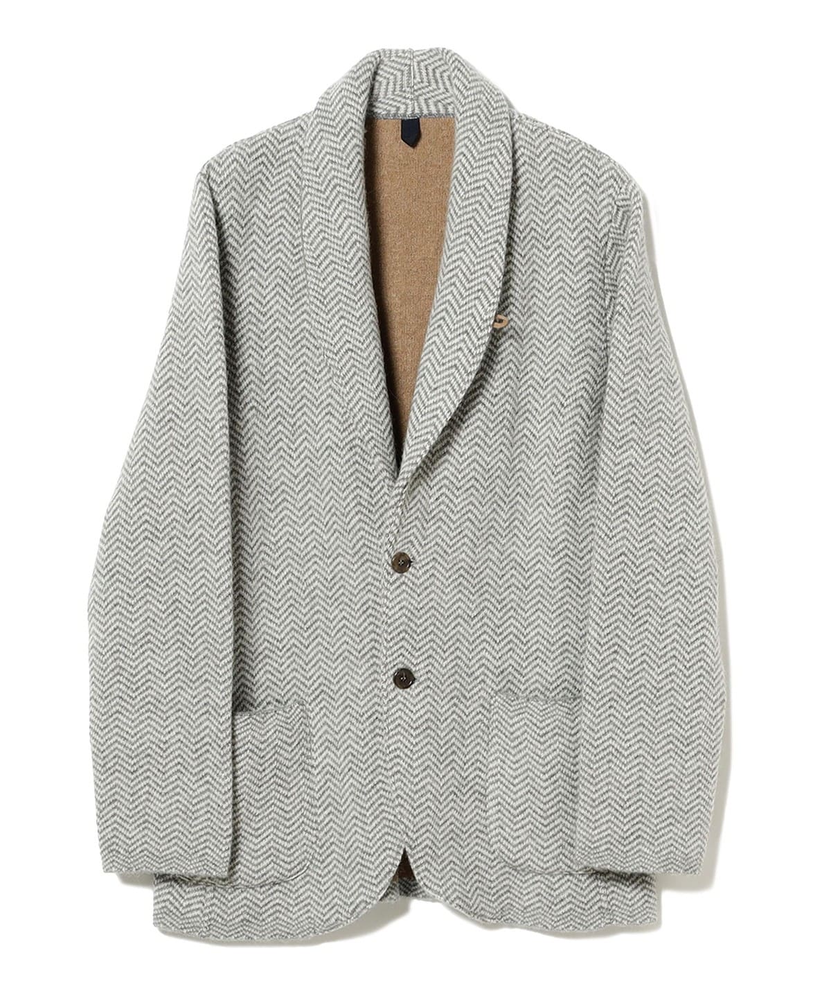 【別注】TBRM / ウールナイロン ヘリンボーン柄 ニットジャケット ジャケット MEN GREY/1 48 【別注】TBRM / ウールナイロン ヘリンボーン柄 ニットジャケット ジャケット MEN GREY/1 48
