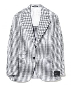 GABRIELE PASINI / ブルー ハウンドトゥース柄 ジャケット