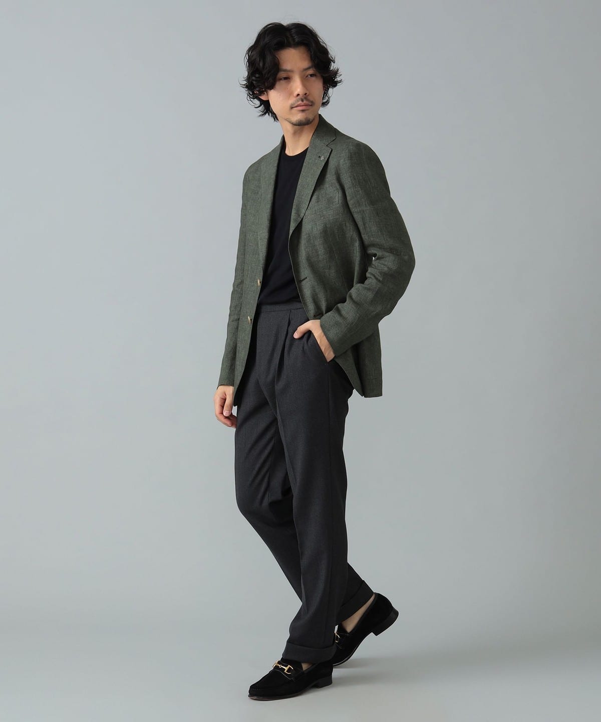 良品 TAGLIATORE Brilla別注　リネン混テーラードジャケット　44 良品 TAGLIATORE Brilla別注 リネン混テーラードジャケット 44 良品