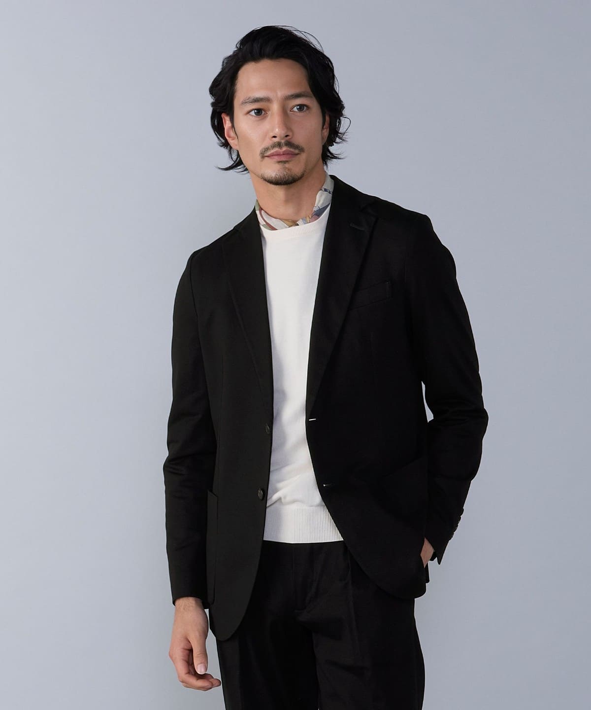 【別注】CIRCOLO1901 チルコロ1901 / ジャージ ソリッド ジャケット ジャケット MEN BLACK/001 48 【別注】CIRCOLO1901 チルコロ1901 / ジャージ ソリッド ジャケット ジャケット MEN BLACK/001 48