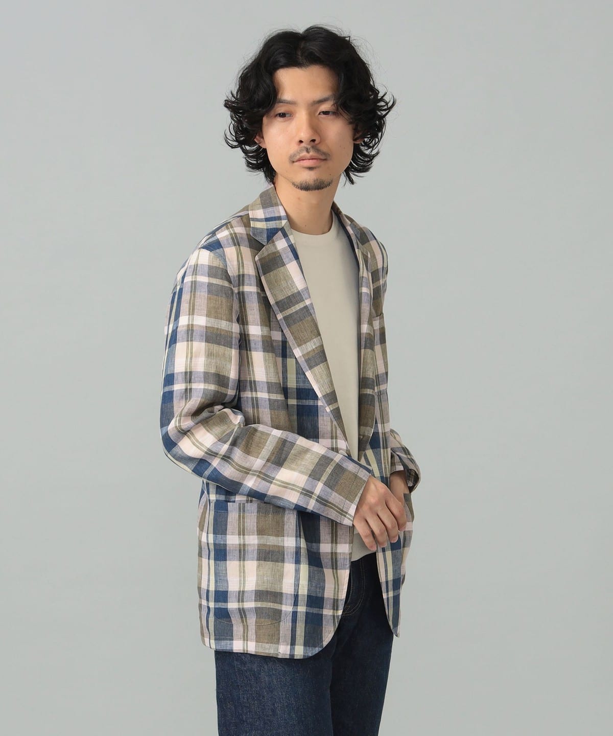 giannetto リネンテーラードジャケット　イタリア製　BEAMS　46 麻 Brilla per il gusto（ブリッラ ペル イル グスト）【別注】GIANNETTO