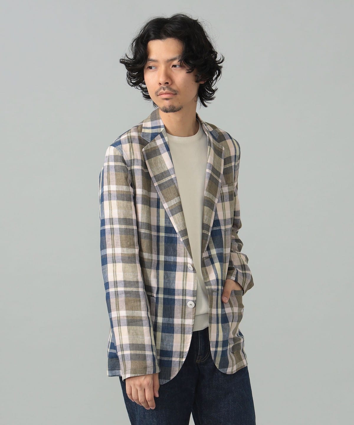 giannetto リネンテーラードジャケット　イタリア製　BEAMS　46 麻 Brilla per il gusto（ブリッラ ペル イル グスト）【別注】GIANNETTO