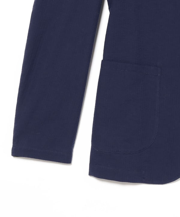 GIANNETTO　XL ネイビー　シアサッカージャケットバーニーズニューヨーク Brilla per il gusto（ブリッラ ペル イル グスト）【別注