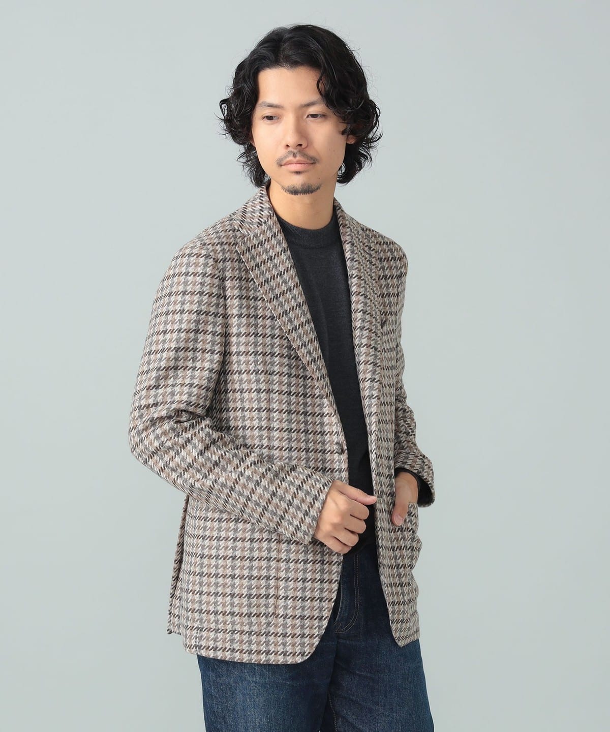 【別注】TAGLIATORE タリアトーレ / COSTA AZZURRA ガンクラブチェック ジャケット ジャケット MEN BEIGE/T3313 44