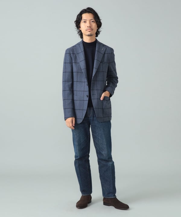 Brilla per il gusto ウインドウペーンジャケット50ネイビー Brilla per il gusto（ブリッラ ペル イル グスト）【別注】TAGLIATORE