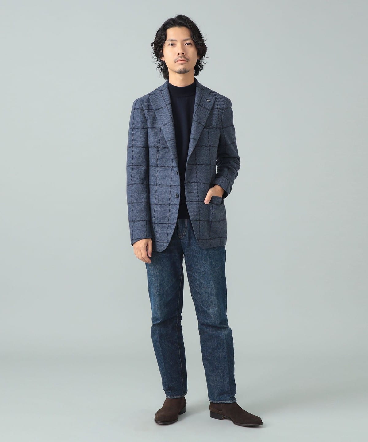 美品 タリアトーレ VESVIO ブリッラ ジャガード織 春夏向け軽量ウール48 Brilla per il gusto（ブリッラ ペル イル グスト）【別注】TAGLIATORE