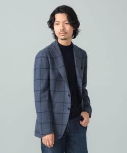【別注】TAGLIATORE / VESVIO ウールナイロン ウインドウペーン ジャケット