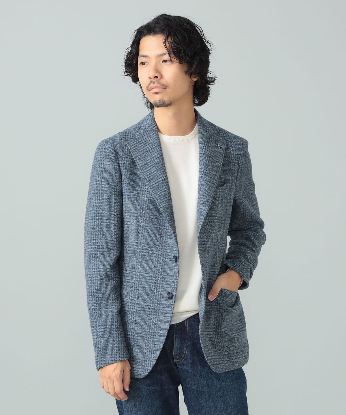 【別注】TAGLIATORE タリアトーレ / COSTA AZZURRA グレンチェック ジャケット ジャケット MEN NAVY/G1146 52