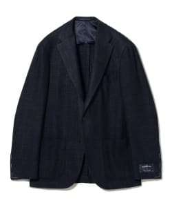 Ermenegildo Zegna ミックスファブリック ネイビー ジャケット