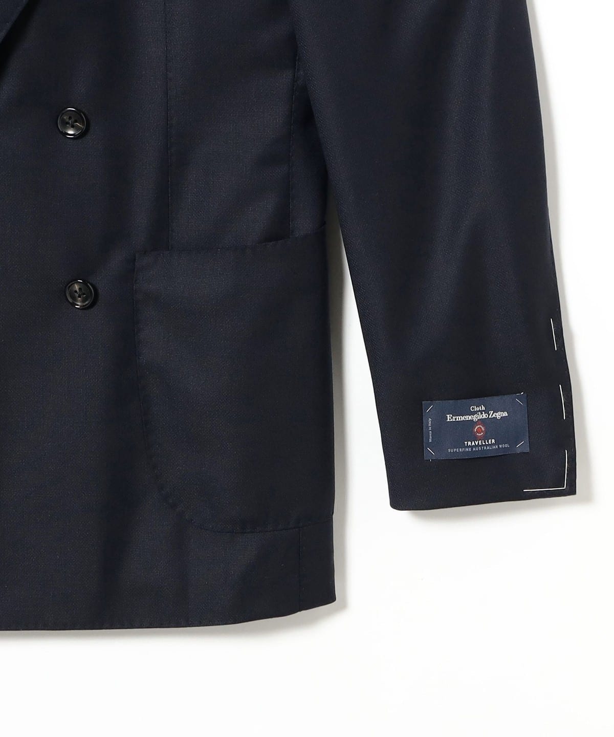 BEAMS Brilla ネイビー ダブルブレストジャケット リネン 干場 Brilla