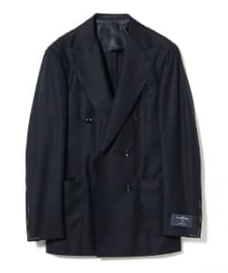 Ermenegildo Zegna ネイビーソリッド ダブルブレスト ジャケット