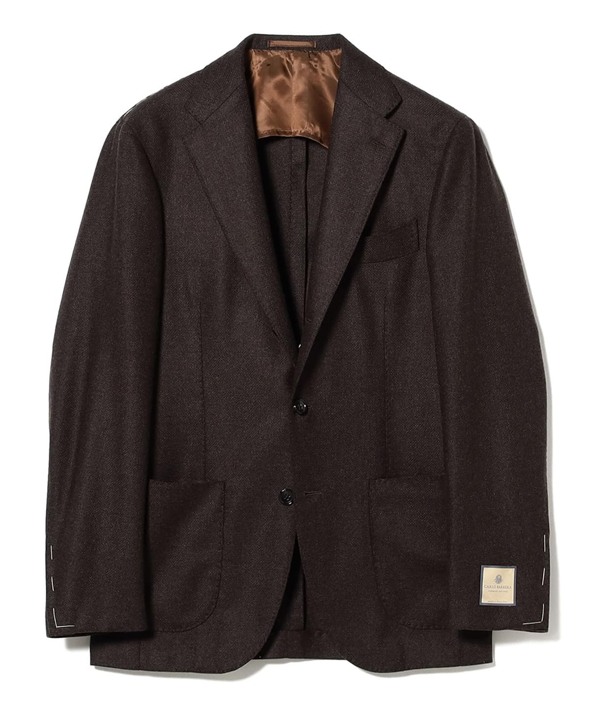 CARLO BARBERA ウールカシミヤ ブラウン ホップサックジャケット ジャケット MEN BROWN 50 CARLO BARBERA ウールカシミヤ ブラウン ホップサックジャケット ジャケット MEN BROWN 50