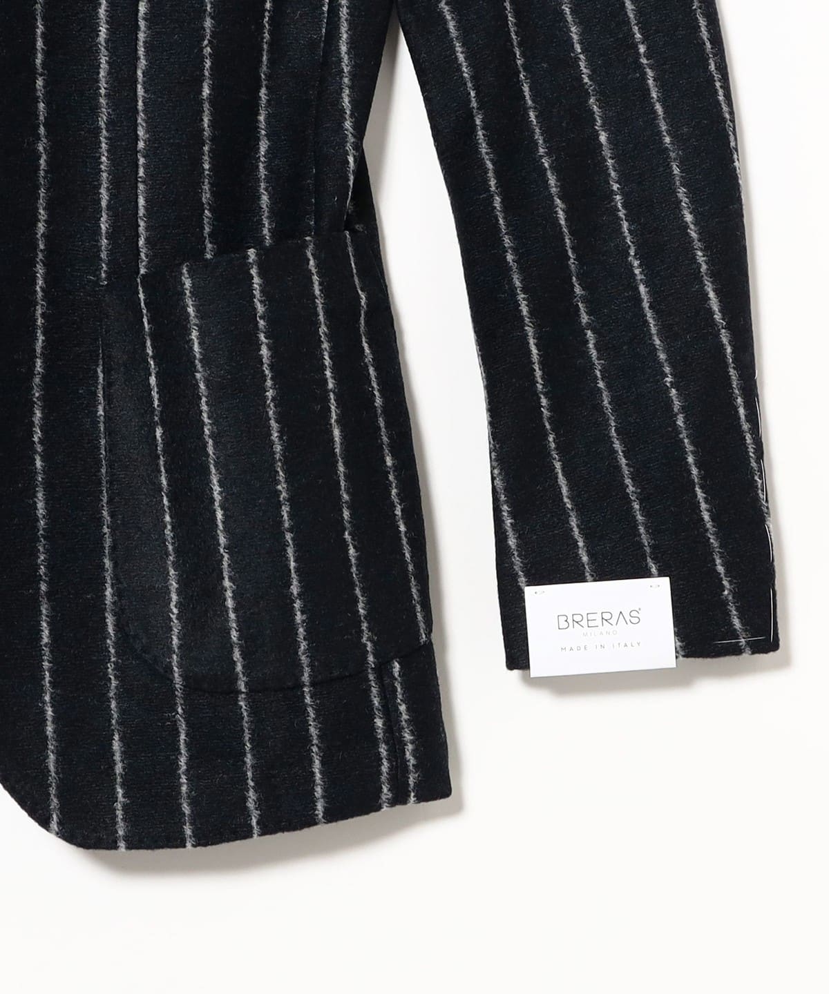 メンズ ミックスファブリック チョークストライプ ジャケット Brilla per il gusto（ブリッラ ペル イル グスト）【別注】BRERAS
