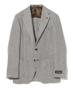 FERLA ミックスファブリック ハウンドトゥース ジャケット