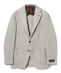 FERLA ミックスファブリック ビッググレンチェック柄 ジャケット