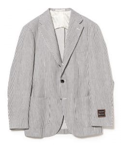 DRAGO リネンウール ブルーストライプ ジャケット