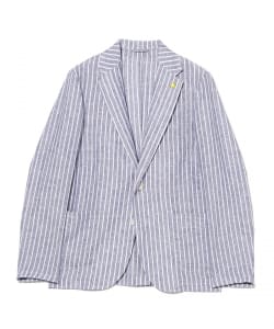【別注】GIANNETTO / リネン ブルーストライプ ジャケット