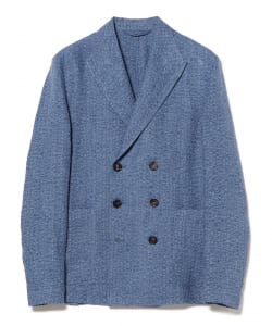 【別注】DOPPIAA / リネンシアサッカー ダブルブレスト ジャケット