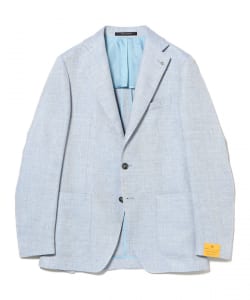 【別注】TAGLIATORE / COSTA AZZURRA リネンウール カラー ヘリンボーン柄 ジャケット