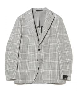 【別注】TAGLIATORE / COSTA AZZURRA リネンウール グレー グレンチェック柄 ジャケット