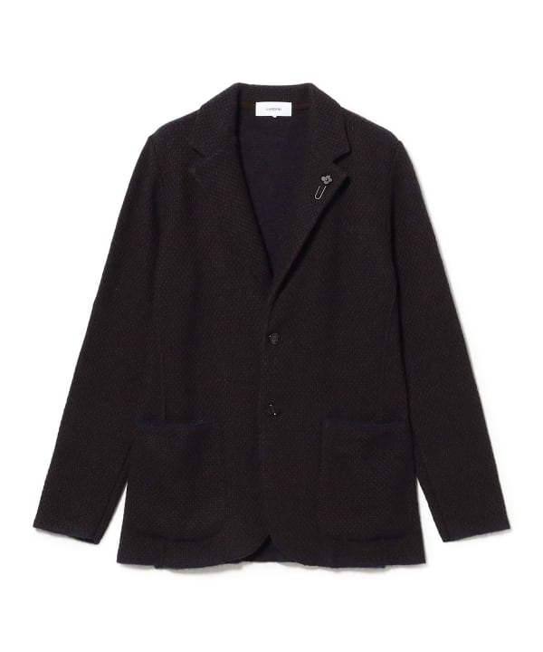LARDINI / ミックスファブリック  ニットジャケット