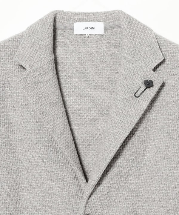 LARDINI / ミックスファブリック  ニットジャケット