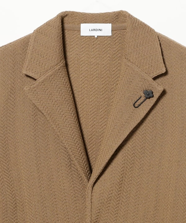 LARDINI / ウール ヘリンボーン ニットジャケット
