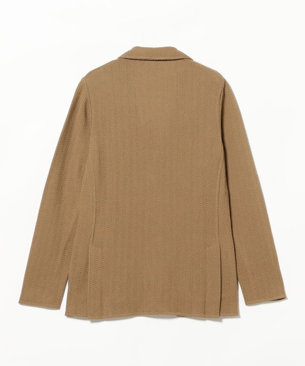 LARDINI / ウール ヘリンボーン ニットジャケット