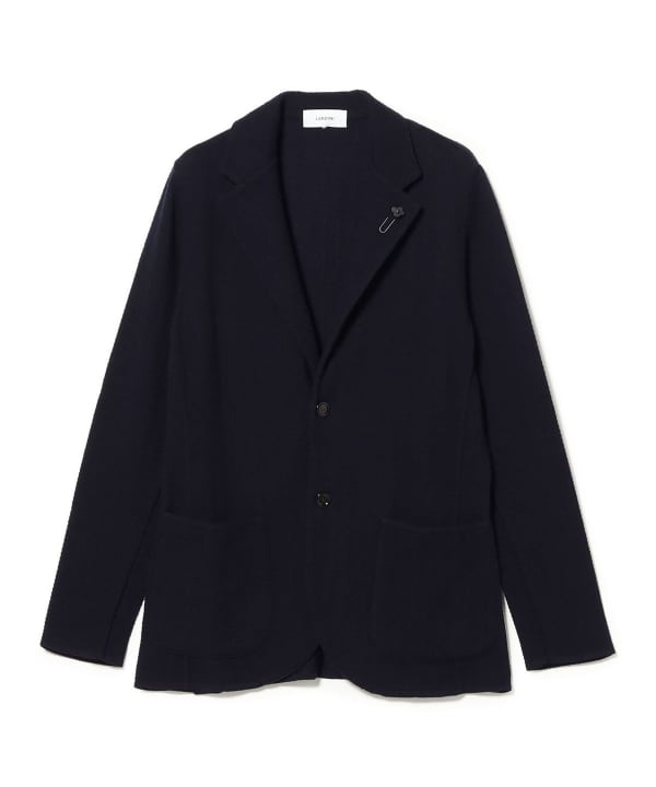 LARDINI / ウール ヘリンボーン ニットジャケット