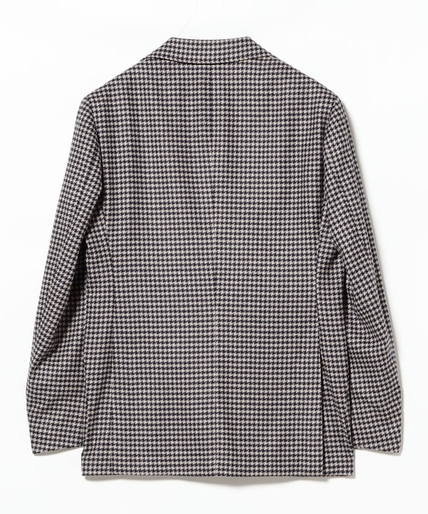 ウールカシミヤ ハウンドトゥース ジャケット