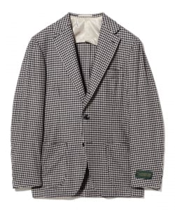 ウールカシミヤ ハウンドトゥース ジャケット