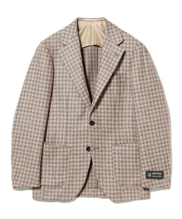 DORMEUIL ミックスファブリック ハウンドトゥース ジャケット