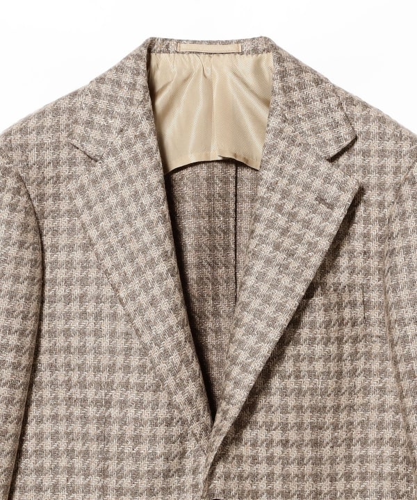 DORMEUIL ミックスファブリック ハウンドトゥース ジャケット